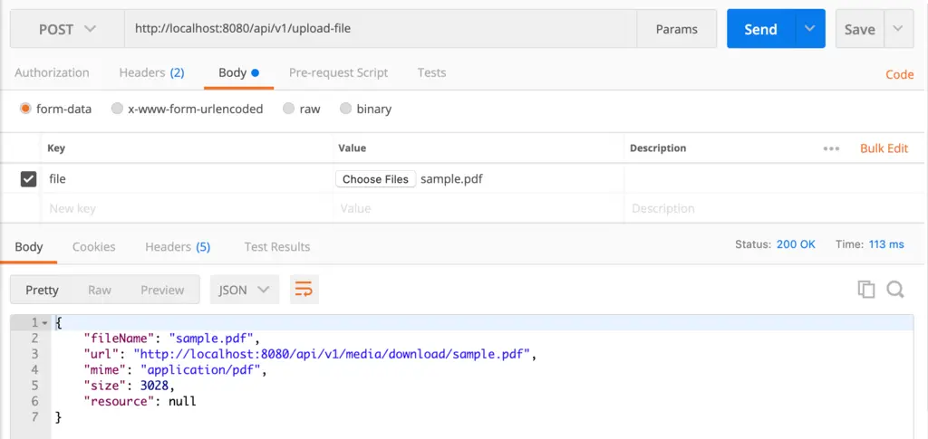 Spring Boot FIle Upload - REST-API