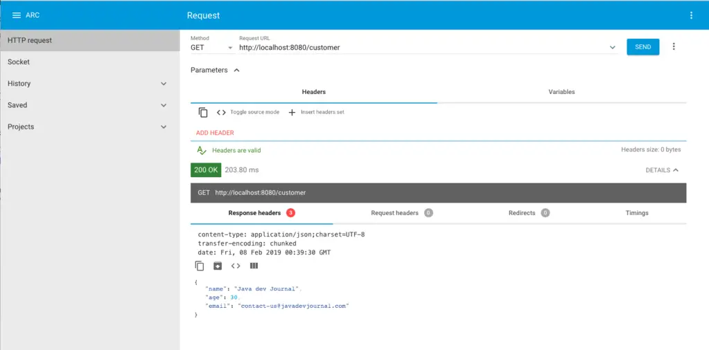 Spring Boot example