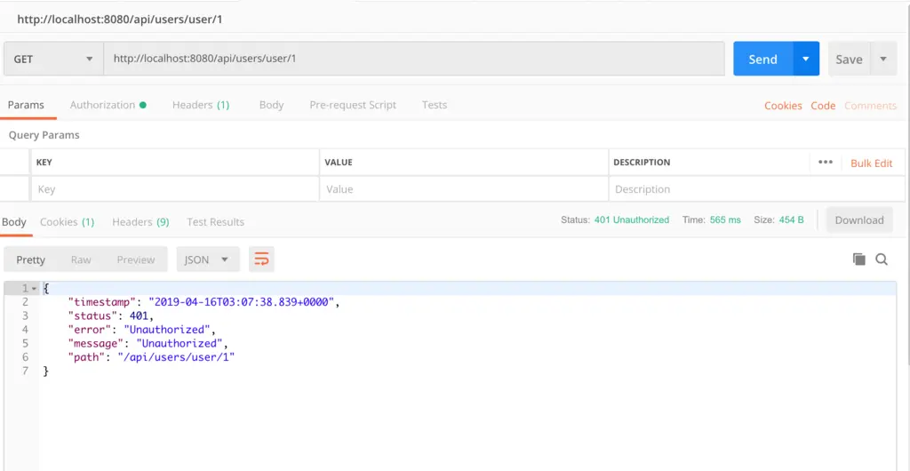 Secure REST API using Spring