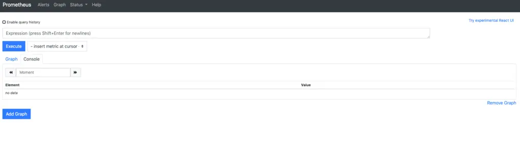 Prometheus dashboard