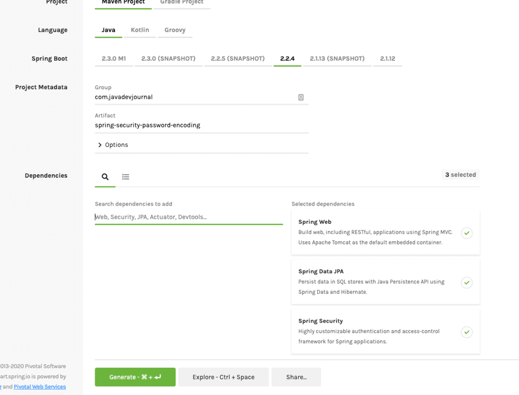 Password encoding in spring security | Java Development Journal