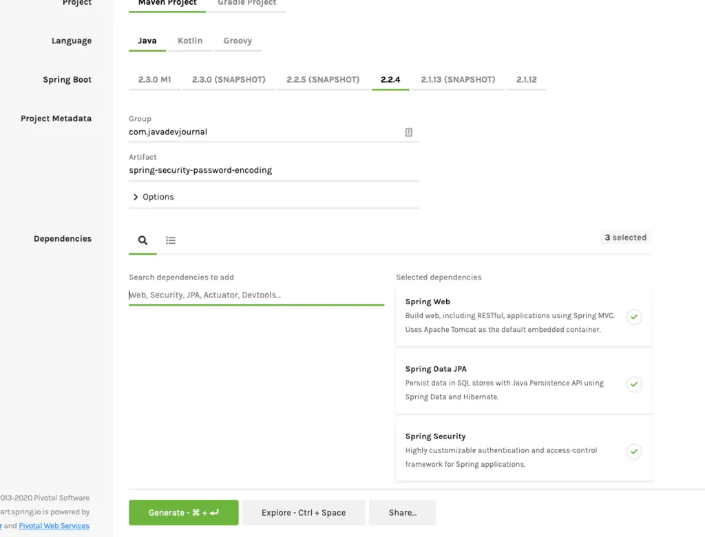 Password Encoding with Spring Security