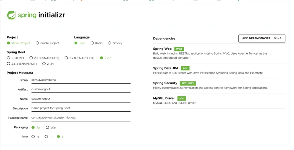 Spring Security Custom Logout Handler