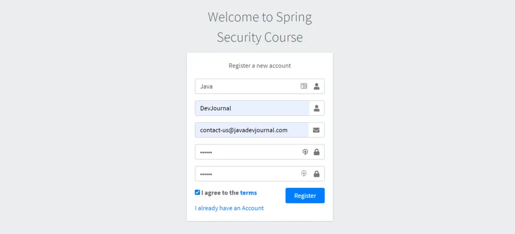 Spring Security Tutorial duplicate user