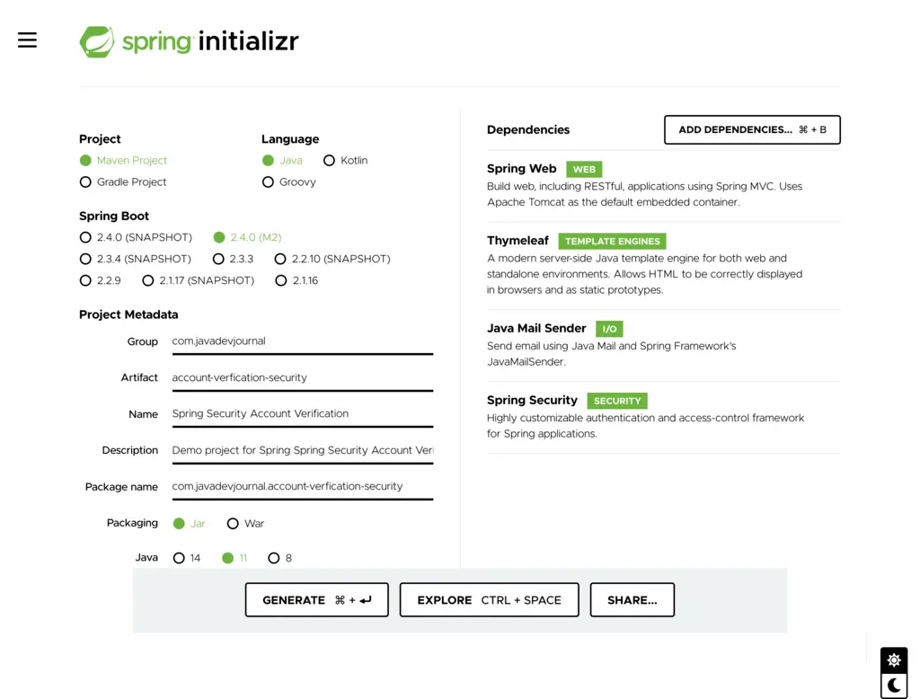 Activate a New Account via Email Using Spring Security