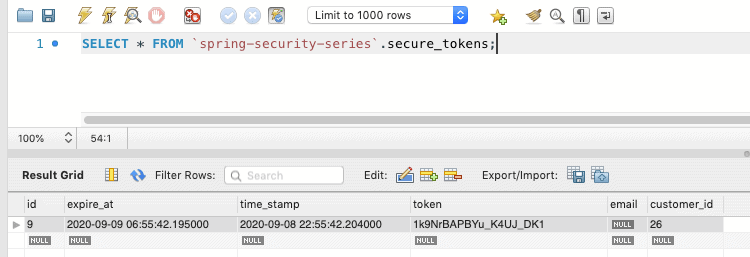 Spring security token creation
