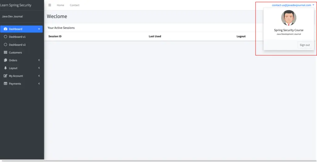 Spring Security with Thymeleaf