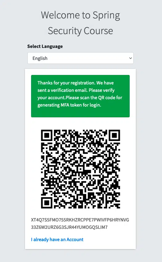 Two Factor Authentication with Spring Security